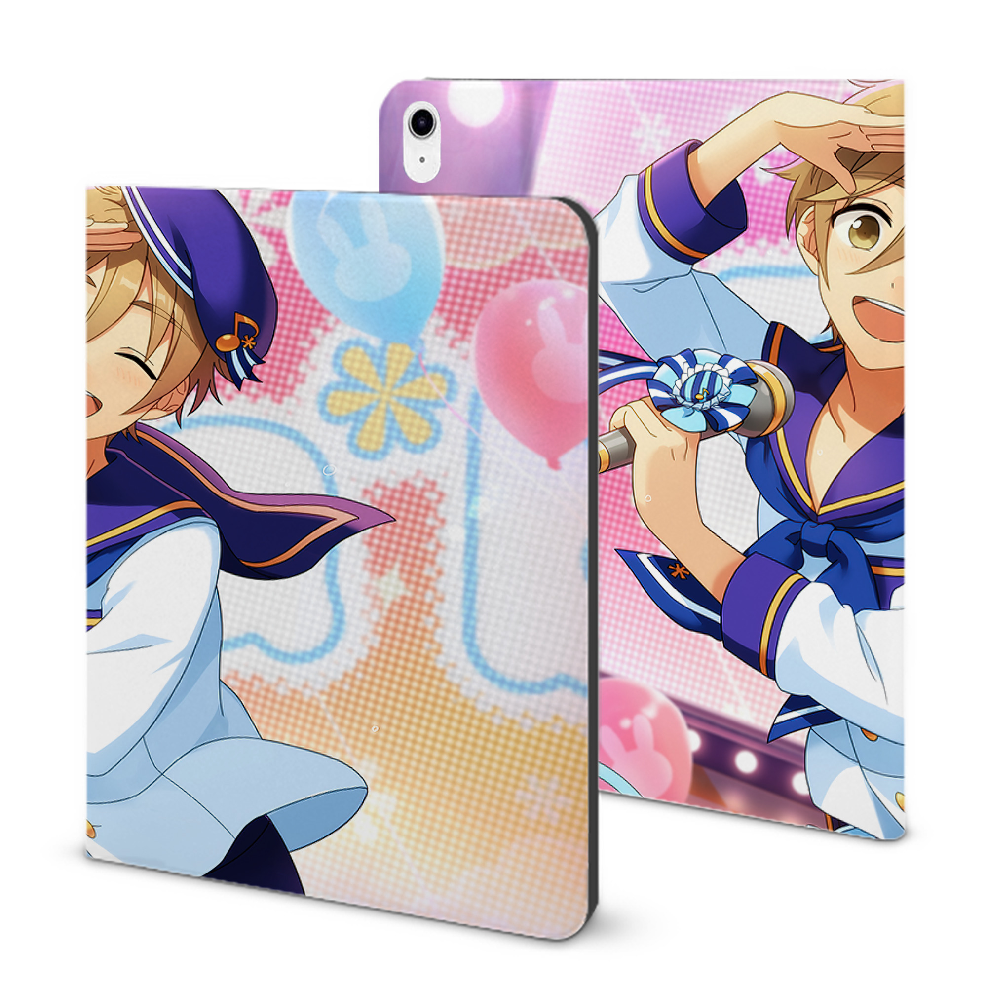 （画像用） あんさんぶるスターズ! Ensemble Stars IPad ケース ブック型 PUレザー TPU 耐衝撃 軽量 薄型 ペン収納なし 全面保護 IPad 各モデル対応